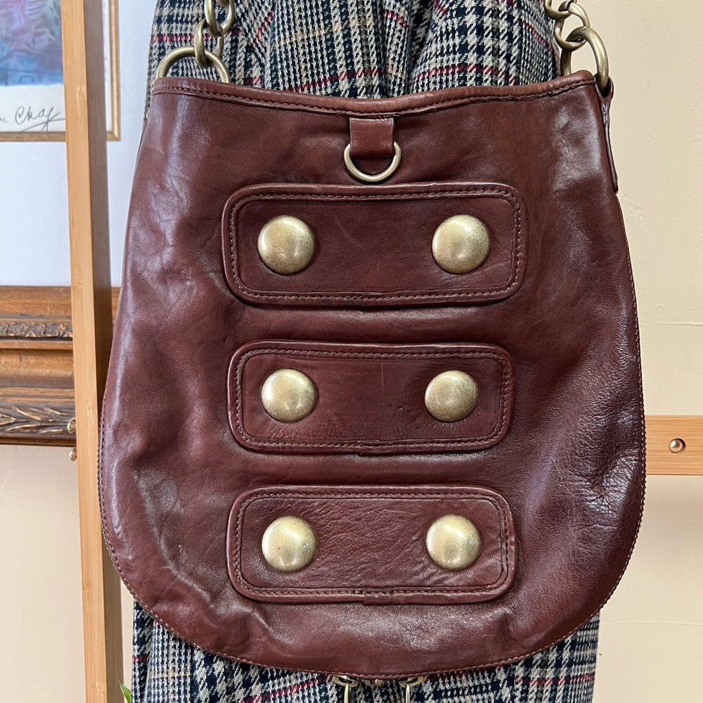 Cynthia Rowley Brown Leather Handbag with Brass Harware NWOT